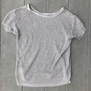 Distressed mesh gray shirt🌪🌫